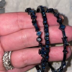 Kendra scott navy gunmetal bangles